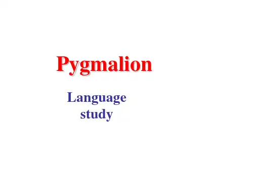 人教版高中英语选修八课件：Unit4 PygmalionLearning about languag