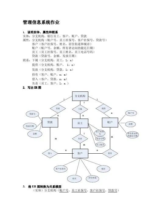 管理信息系统 ER图