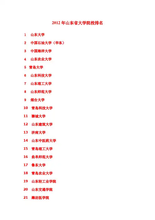 山东大学排名