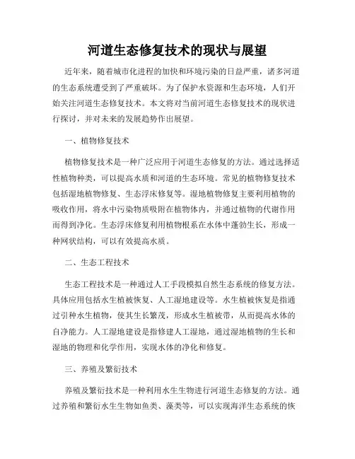 河道生态修复技术的现状与展望
