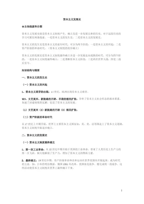 资本主义发展史