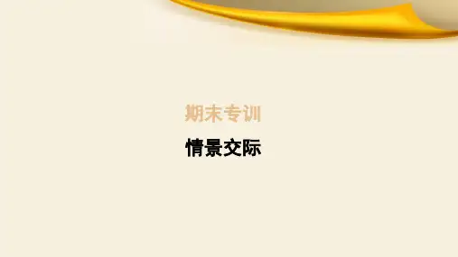人教PEP 六年级英语上册 期末专训 情景交际