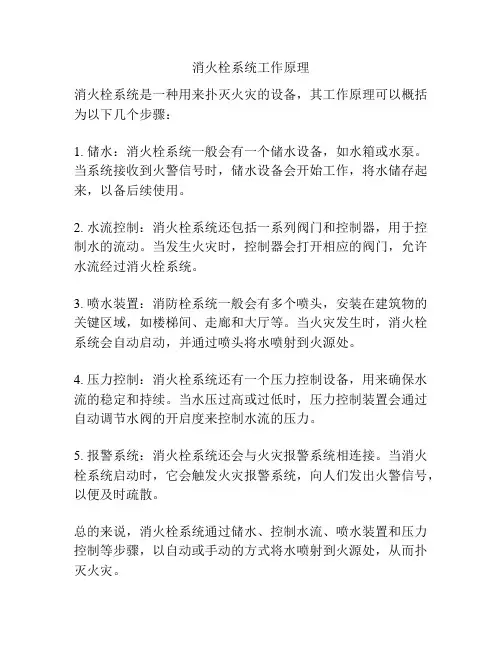 消火栓系统工作原理