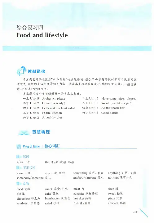 六年级英语下册译林版-【智慧英语2021春】综合复习四-知识梳理-同步学练-单元测评