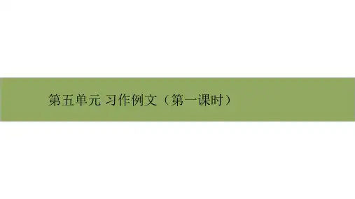五年级下册语文ppt第五单元习作例文部编版