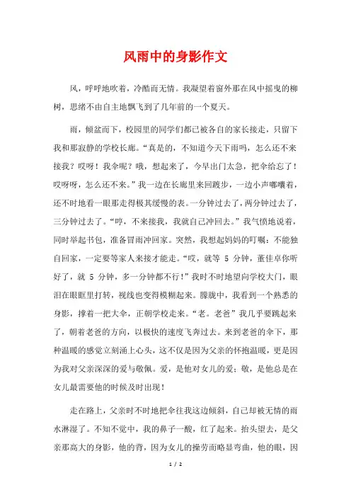 在风雨中收获了半命题作文