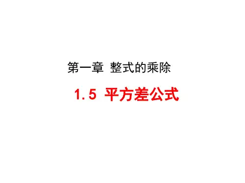 北师大版七年级下册 1.5 平方差公式 课件(共19张PPT)