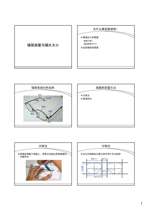 镜架测量与镜片大小