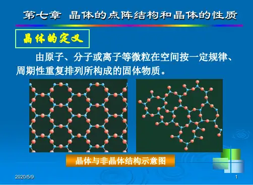 晶胞与空间点阵的关系
