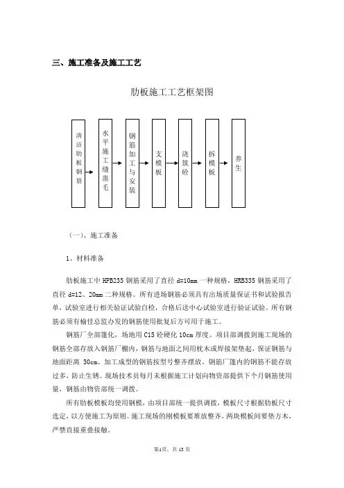 肋板施工方案