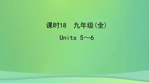 陕西省2019中考英语复习 知识梳理 课时18 九全 Units 5-6课件
