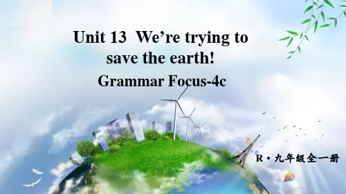 九年级英语教学课件《Unit 13 第3课时(A Grammar Focus-4c)》