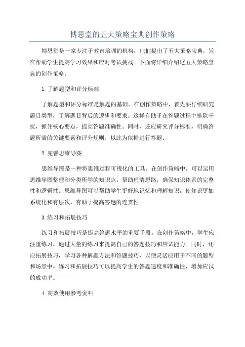 博思堂的五大策略宝典创作策略