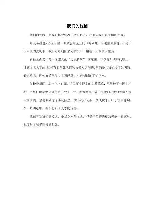 我们的校园_小学二年级作文300字