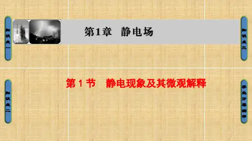 最新高中物理鲁科版选修3-1课件：第1章-第1节 静电现象及其微观解释   大赛获奖精美课件PPT