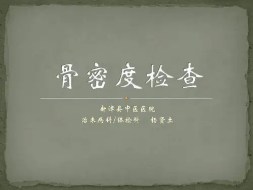 骨密度检测方案