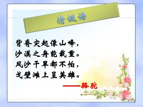 《找骆驼》PPT课件
