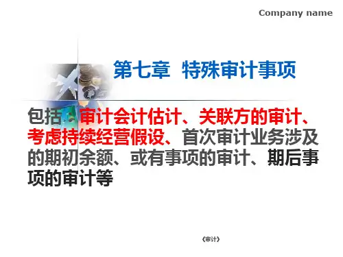 第7章-财务审计-特殊审计事项