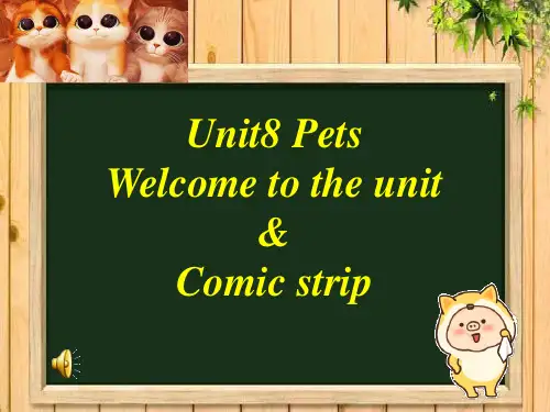 译林版英语七年级下册-7B-Unit8-Pets-Welcome-to-the-unit