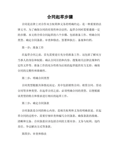 合同起草步骤