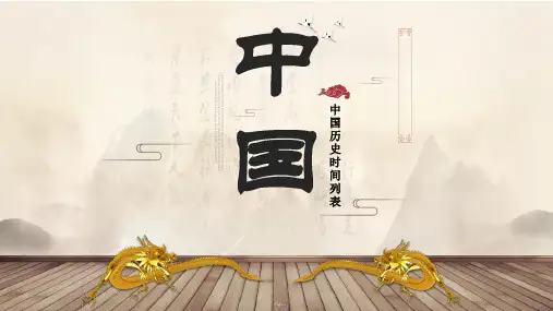 中国历史时间列表PPT课件