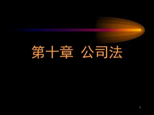 第十章 公司法