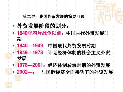 第二讲：中国外贸发展历程