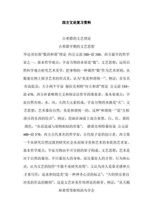 西方文论复习资料