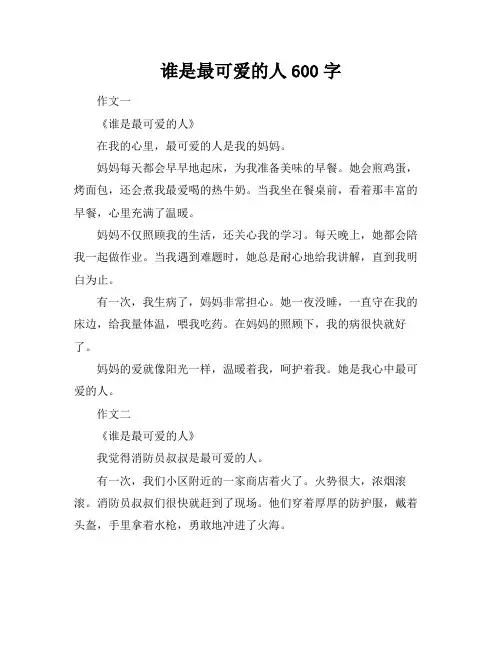 谁是最可爱的人600字