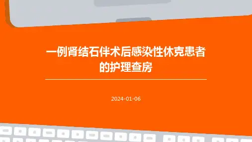 一例肾结石伴术后感染性休克患者的护理查房