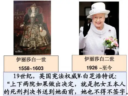 历史-英国代议制的确立和完善