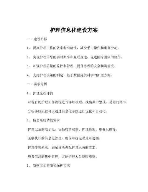 护理信息化建设方案