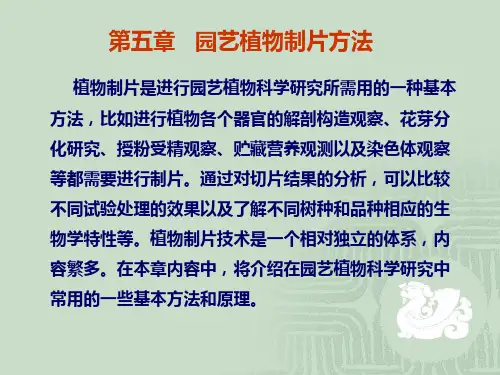 1石蜡制片 2电镜  3徒手切片法