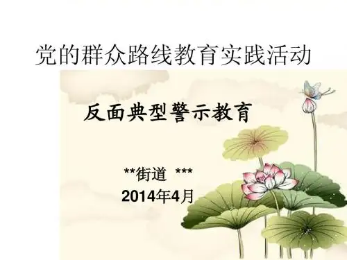 党的群众路线教育活动  反面典型警示教育党课
