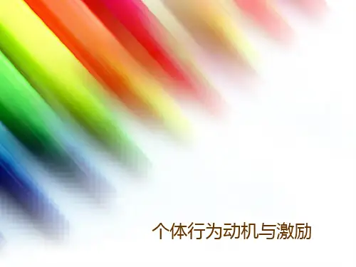 心理学—个人行为动机与激励PPT课件
