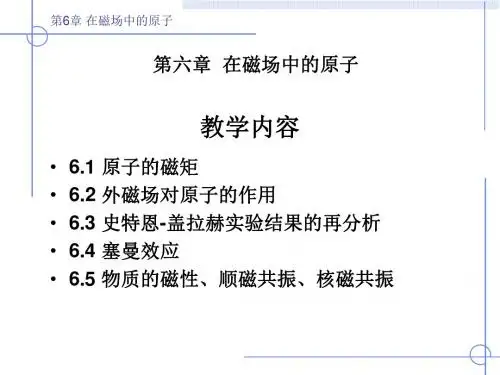 《原子物理学》(褚圣麟)第六章_磁场中的原子