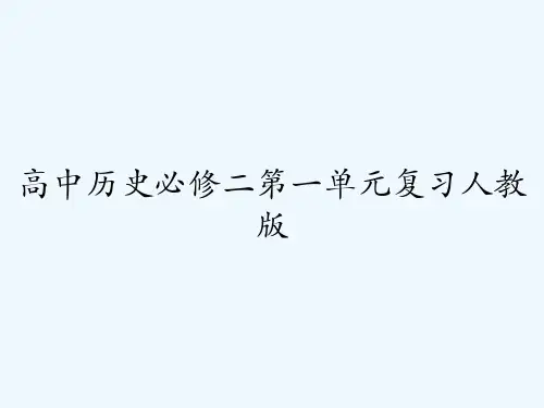 高中历史必修二第一单元复习人教版 PPT