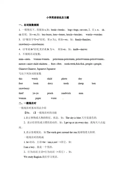 小升初英语专项训练-语法