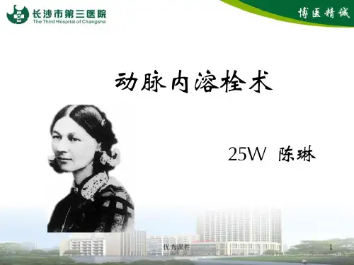 动脉内溶栓术【医疗资料】