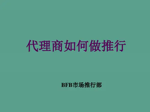 代理商如何做推广ppt课件