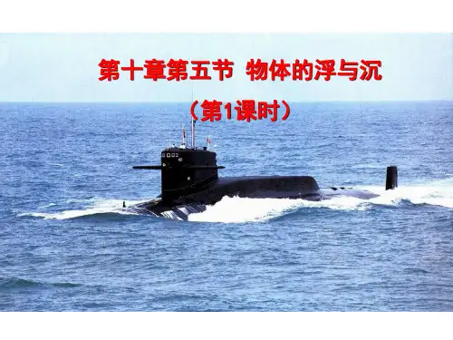 苏科版八年级物理下册第十章第五节 物体的浮与沉 课件