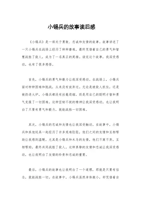 小锡兵的故事读后感