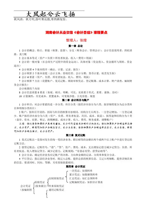 Uaattm会计基础笔记