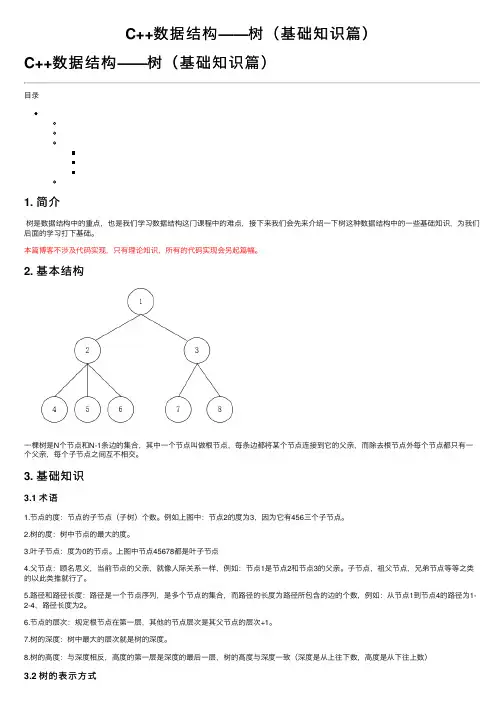 C++数据结构——树（基础知识篇）