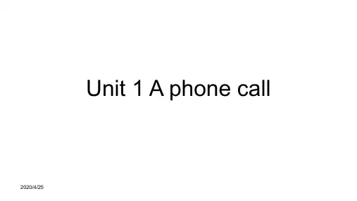 Unit_1_A_phone_call_五年级英语下册_剑桥小学英语_原Join_in_第一单元教学