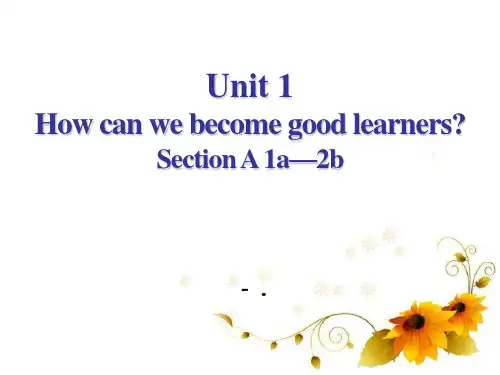 九年级英语全册 Unit 1 How can we become good learner