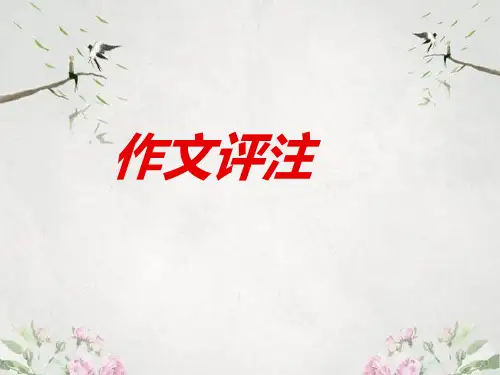作文-初中作文评注ppt优秀PPT