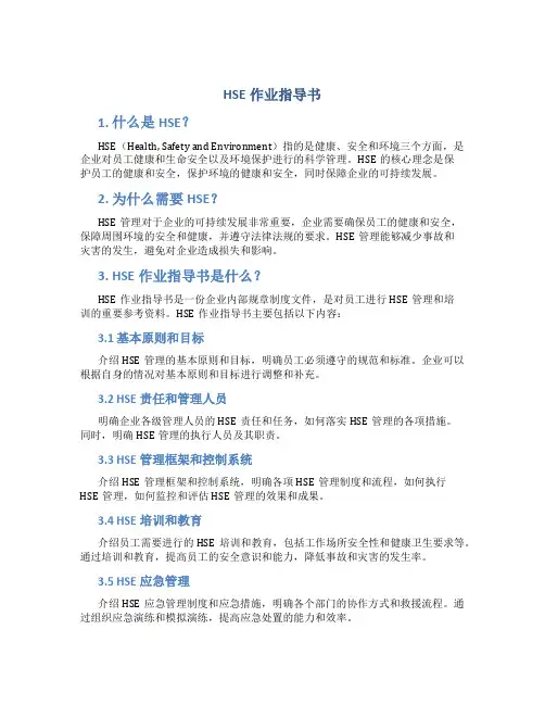 HSE作业指导书