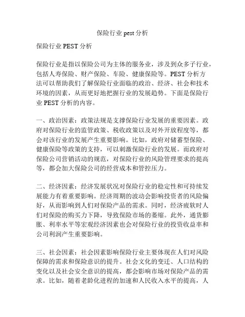 保险行业pest分析