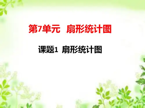 六年级上册数学课件7.1扇形统计图人教新课标(共15张PPT)